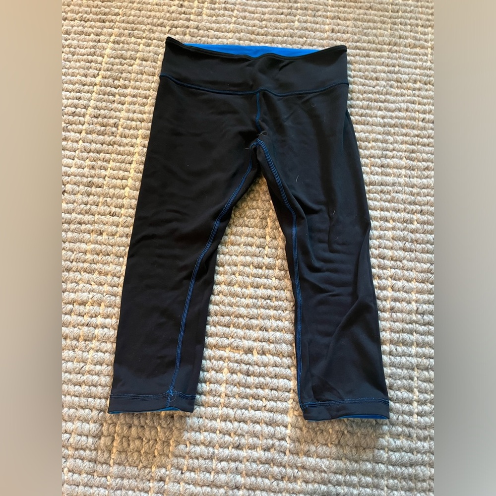 Discontinued, reversible, black, and blue Lululemon pants